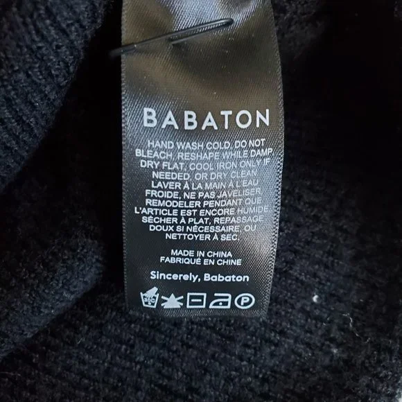 BABATON | Long Sleeve Turtleneck 100% Merino Wool Black Maclean Dress (Size M/L) - Picture 9 of 10